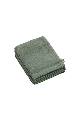4 gants de toilette Lagon - Vert