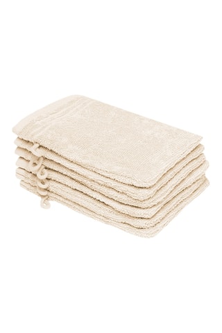 6 gants de toilette Ecume - Ivoire