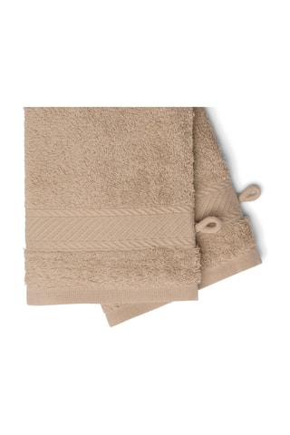 2 gants de toilette Nuage - Taupe