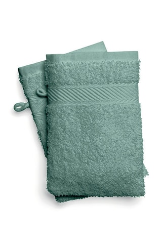 2 gants de toilette Nuage - Vert