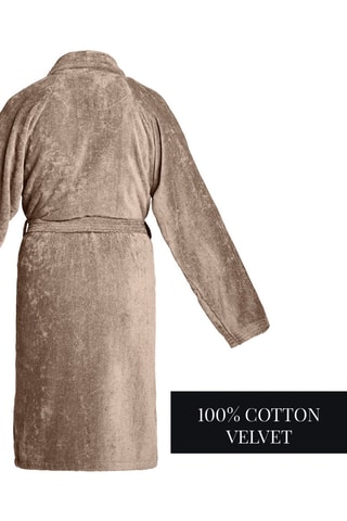 Peignoir en velours - Taupe