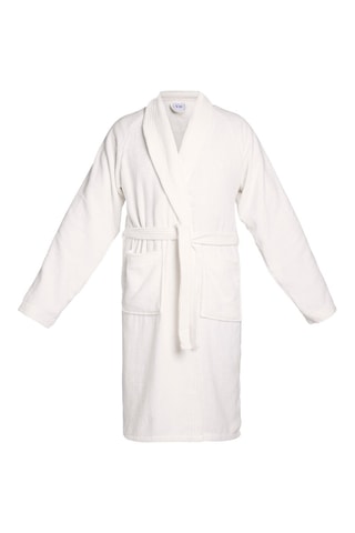 Peignoir en velours Uni - Blanc