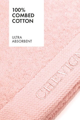 Drap de bain en coton peigné Lagon - Rose - 100 x 150 cm