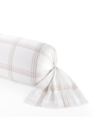 Taie de traversin en satin de coton 80 fils/cm² Aaron - Blanc