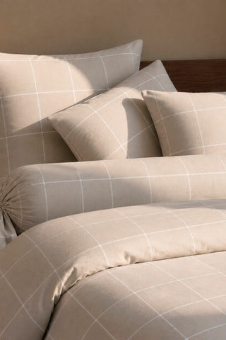 Taie de traversin en satin de coton 80 fils/cm² Arthur - Taupe