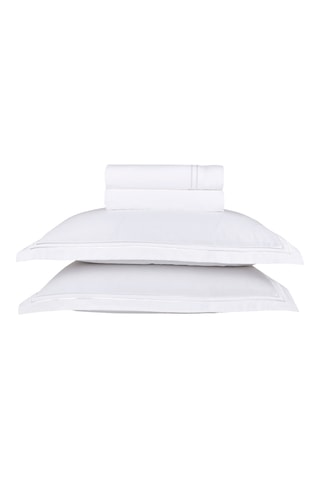 Parure de draps en satin de coton 80 fils/cm² Annecy - Blanc