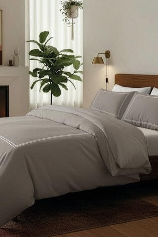 Parure de draps en satin de coton 80 fils/cm² Annecy - Taupe