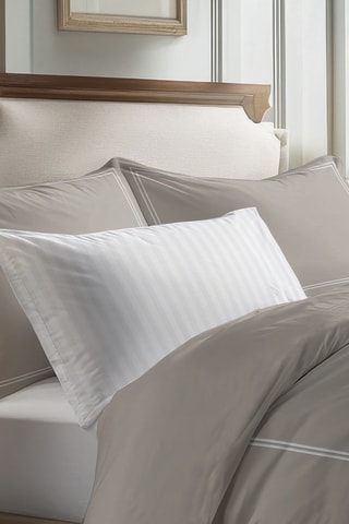 Parure de draps en satin de coton 80 fils/cm² Cannes - Taupe
