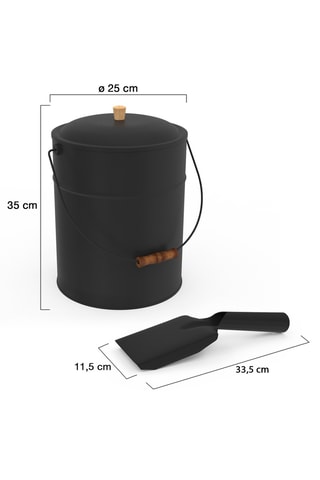 Cubo para ceniza - 25 x 30 x 25 cm