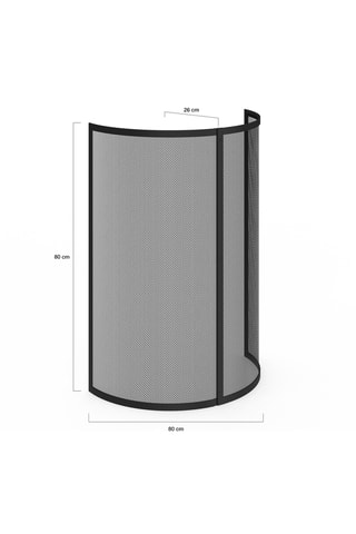 Rejilla de protección para estufa - Negro - 58 x 80 x 26 cm