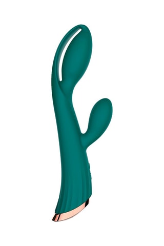 Vibromasseur Rabbit Iris Vert émeraude - 10 cm