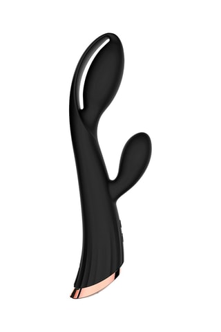Vibromasseur Rabbit Iris Noir - 10 cm
