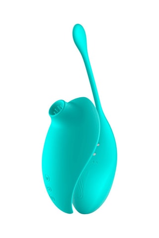 Stimolatore clitorideo 2 in 1  waterproof - Turchese
