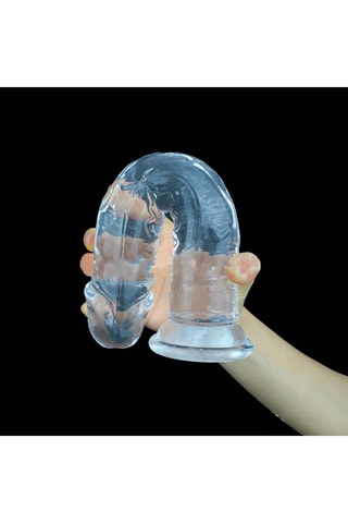 Godemiché ventouse - Transparent - 17,5 cm