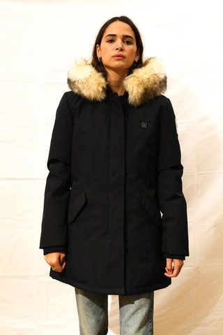Parka calorífica con capucha Megeve Heat - Azul