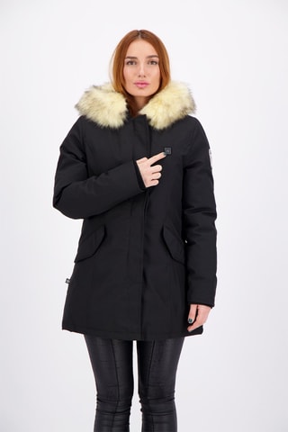 Parka calorífica con capucha Megeve Heat - Negro