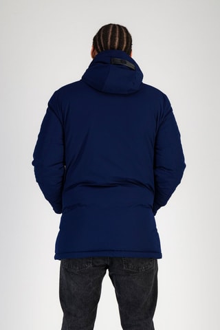 Anorak con capucha - Negro y azul