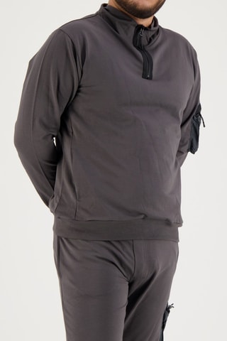 Sudadera - Negro y gris