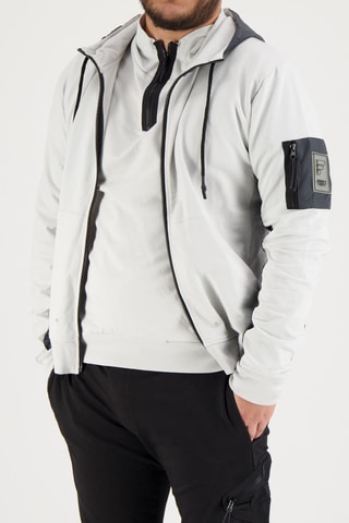 Sudadera con capucha - Negro y gris