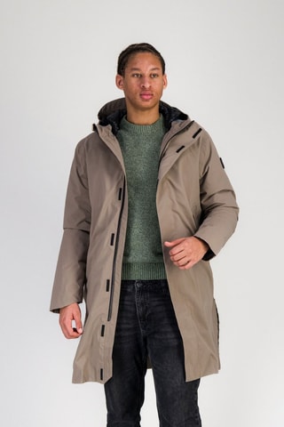 Parka con capucha - Beige