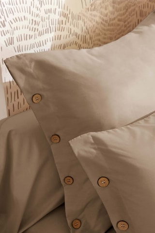 Funda de almohada de percal de algodón 120 hilos/cm² Perrine - Esparto