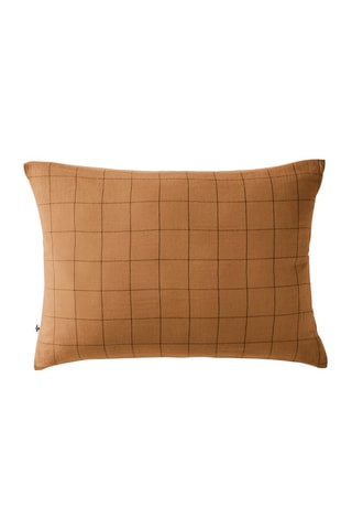 Funda de almohada de algodón 125 g/m² Gaïa Match - Camel