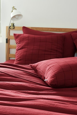 Funda de almohada Gaïa Match - Borgoña