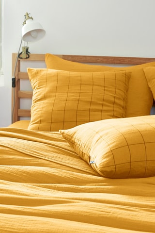 Funda de almohada Gaïa Match - Azafrán