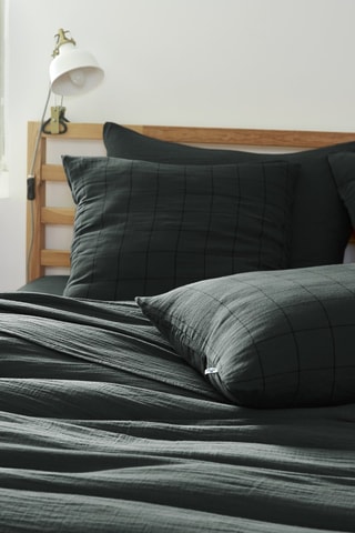 Funda de almohada Gaia Match - Verde oscuro