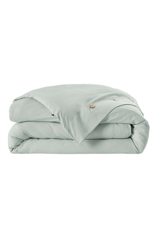 Funda nórdica de percal de algodón 120 hilos/cm² Perrine - Aguamarina -