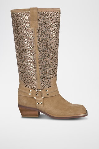 Nubuck Laarzen - Beige