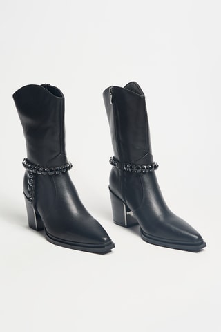 Bottes en cuir - Noir