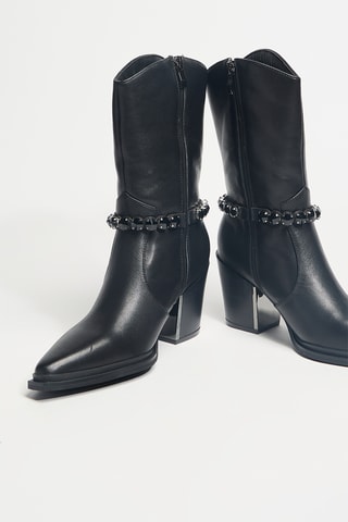 Bottes en cuir - Noir
