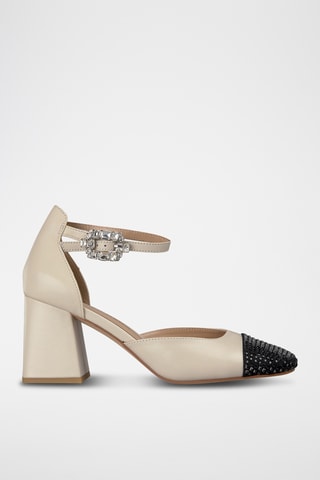 Leren Pumps - Ecru