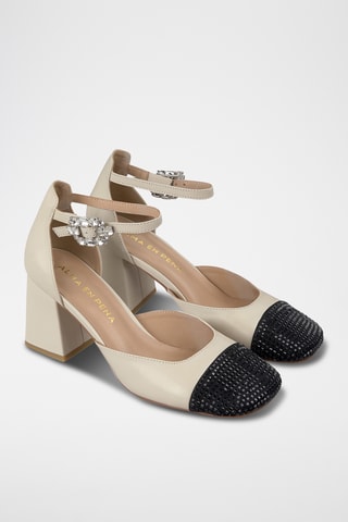 Leren Pumps - Ecru