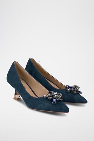 Nubuck Pumps - Marineblauw