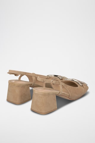 Leren Pumps - Zilverkleurig