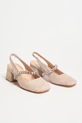 Leren Pumps - Beige