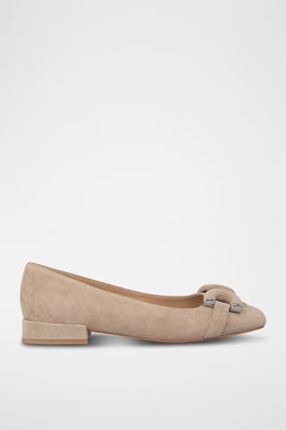 Nubuck Ballerina's - Beige