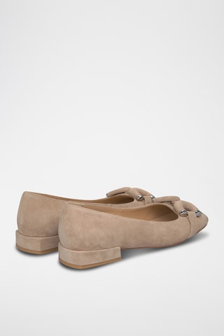 Nubuck Ballerina's - Beige