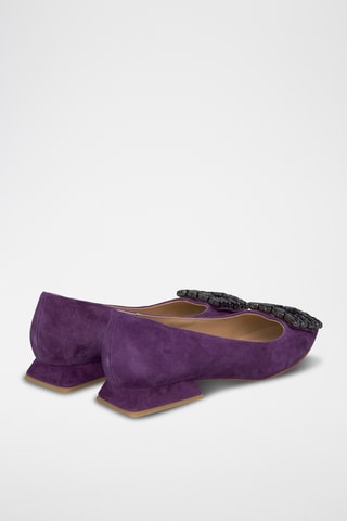 Nubuck Ballerina's - Paars