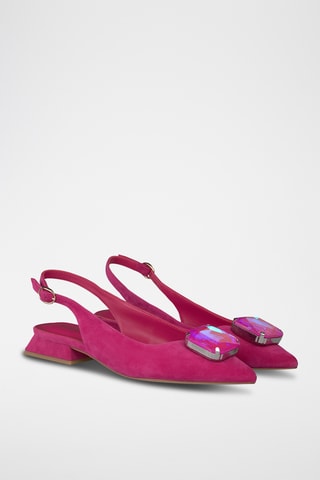 Nubuck Ballerina's - Fuchsia
