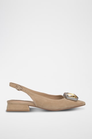 Nubuck Ballerina's - Beige