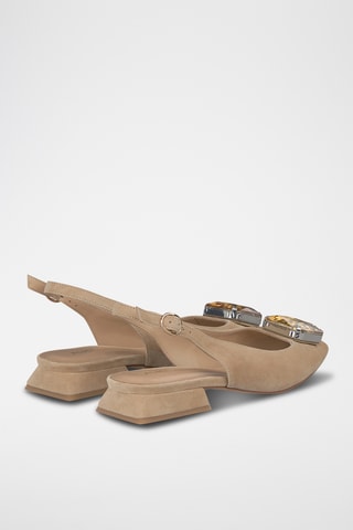 Nubuck Ballerina's - Beige