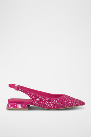 Nubuck Ballerina's - Fuchsia