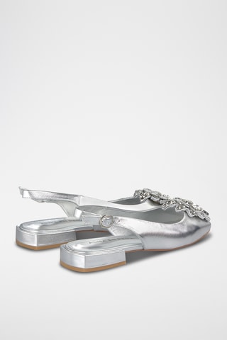 Leren Ballerina’s - Zilverkleurig