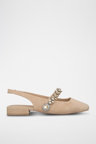 Nubuck Ballerina's - Beige