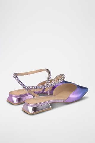 Leren Ballerina’s - Paars