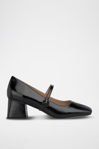 Leren Mary Janes - Zwart