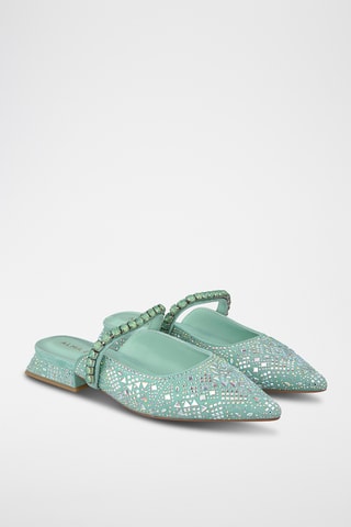 Nubuck Muiltjes - Zeegroen